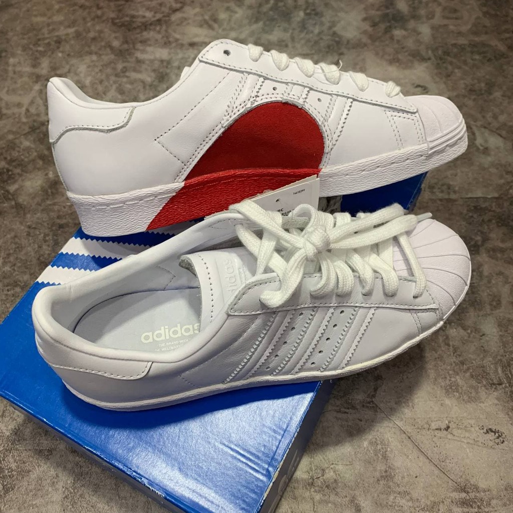 Giày Adidas SuperStar 80s HH W - CQ3009 - Trắng Trái Tim