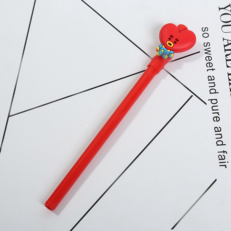 Bút Bi Mực Đen Kiểu Dáng Kpop Bt21 ngòi 0.5mm