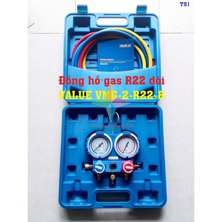 Bộ đồng hồ nạp Gas R22 đôi VALUE VMG-2-R22-B