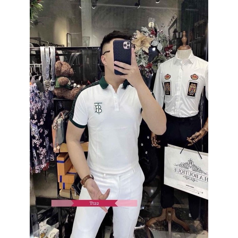 Áo phông có cổ nam hè logo BT cổ xanh, hàng có bigsize | BigBuy360 - bigbuy360.vn