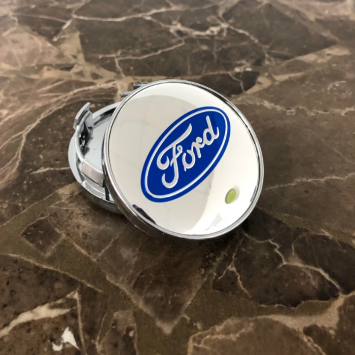 Logo chụp mâm, ốp lazang bánh xe ô tô Ford đường kính ngoài 60mm Nhựa ABS