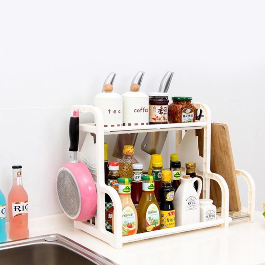 [GIÁ SỈ ⚡] KỆ ĐỂ GIA VỊ ĐA NĂNG NHÀ BẾP 2 TẦNG LOẠI CAO CẤP