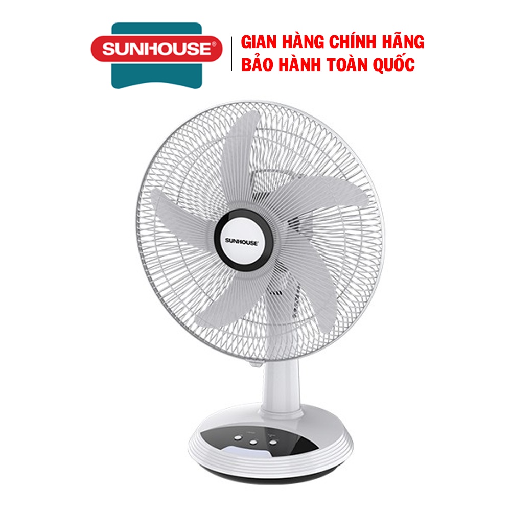 Quạt tích điện Sunhouse SHD7223, Công suất 24W, Thời gian sử dụng liên tục 5-16 giờ, Bảo hành 12 tháng