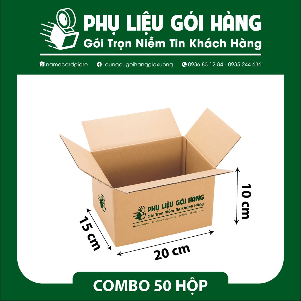 COMBO 50 HỘP CARTON SHIPCOD SIZE 20X15X10