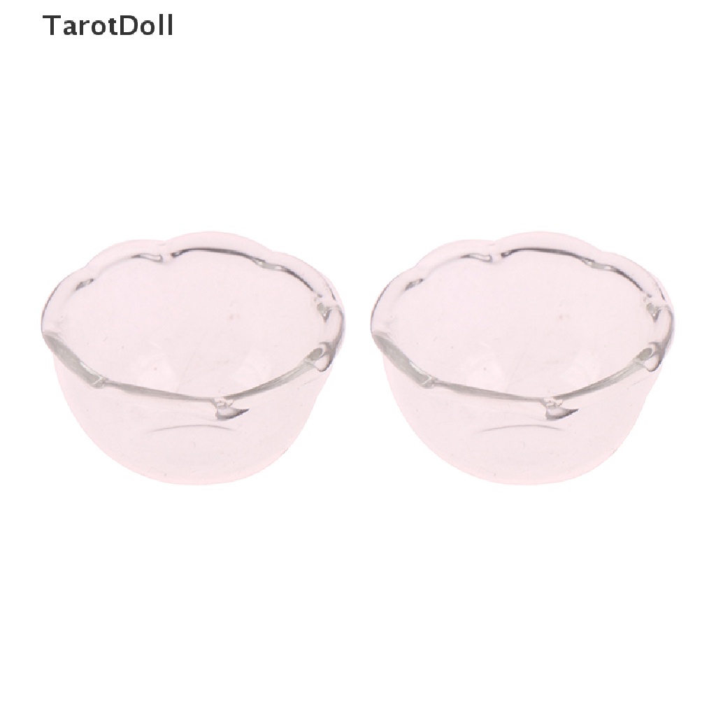 Bộ 4 Chén Dĩa Thủy Tinh Trang Trí Nhà Búp Bê Tỉ Lệ 1: 12