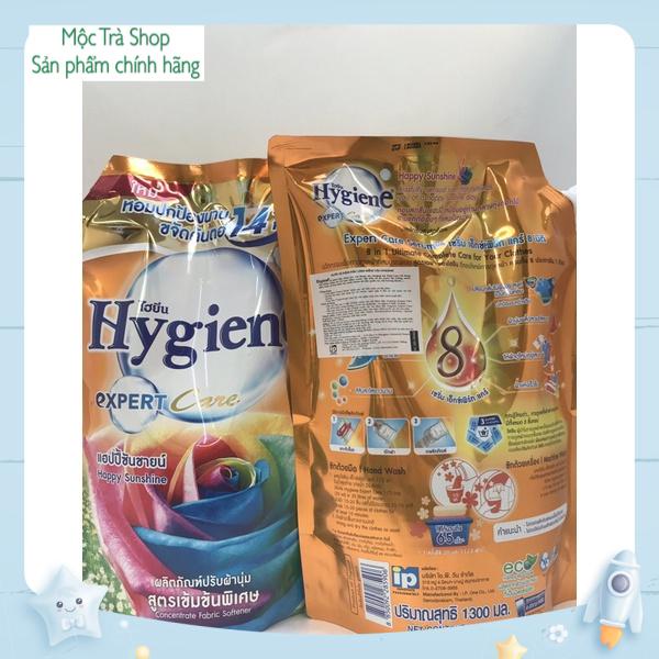 Mẫu mới 2022 - Nước xả vải Hygiene Thái Lan đậm đặc lưu hương lâu hơn (Túi) 1150ml tem phụ đầy đủ - moctra251219