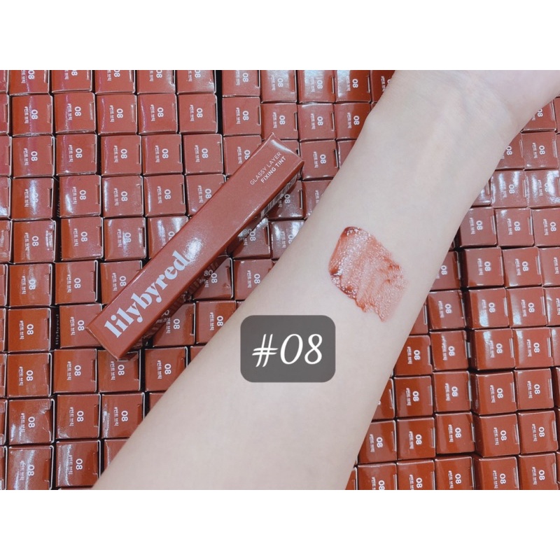 Son Tint Lì, Dưỡng Ẩm Cho Đôi Môi Căng Mọng Lilybyred Glassy Layer Fixing Tint #08