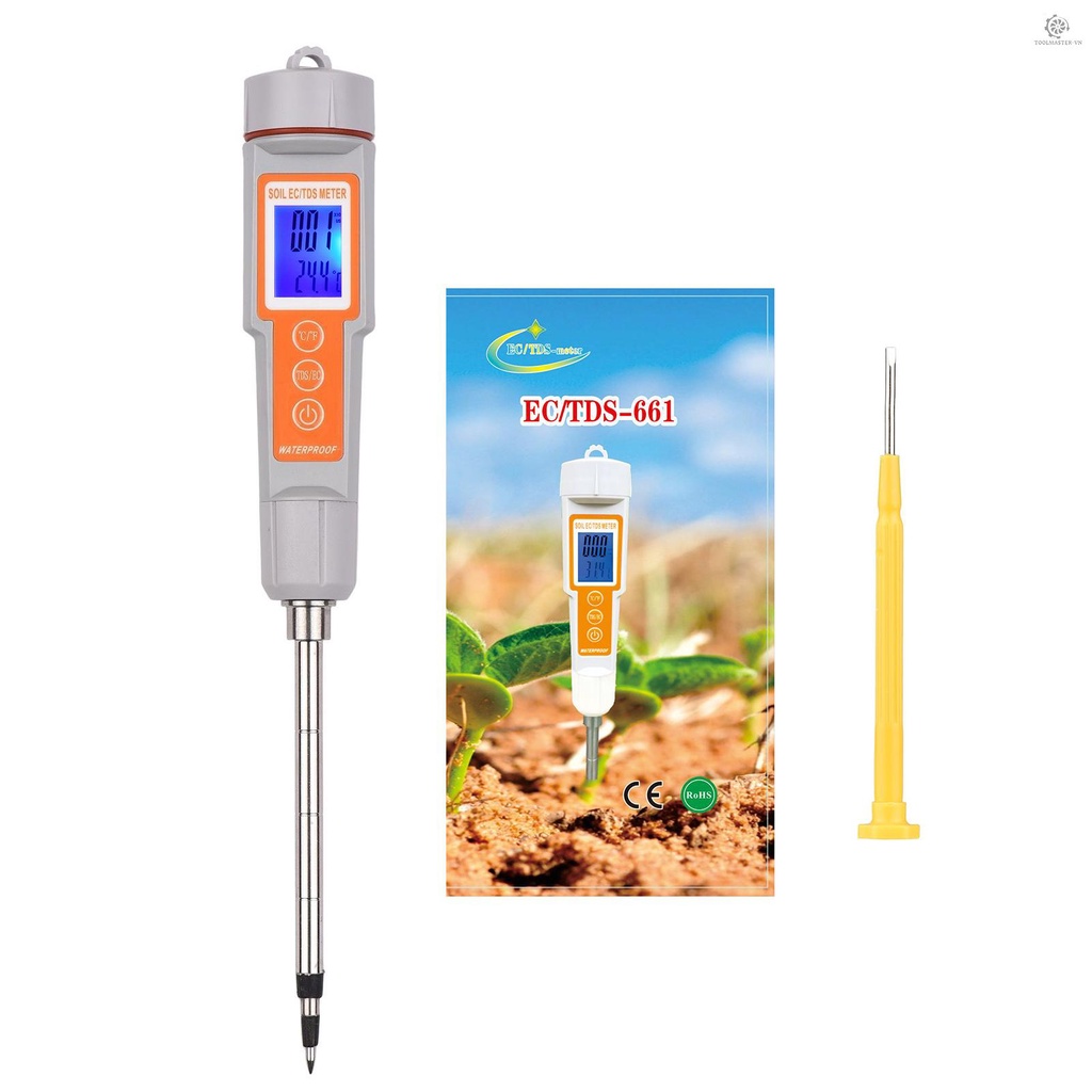 Máy Đo Độ Ph Đất Kỹ Thuật Số EC/ TDS/ Có Màn Hình Đèn Nền Đa Năng 3 Trong 1 Tiện Dụng