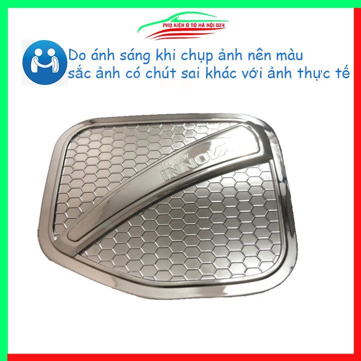 Ốp nắp xăng Innova 2017-2019 mạ crom bảo vệ chống trầy trang trí ô tô