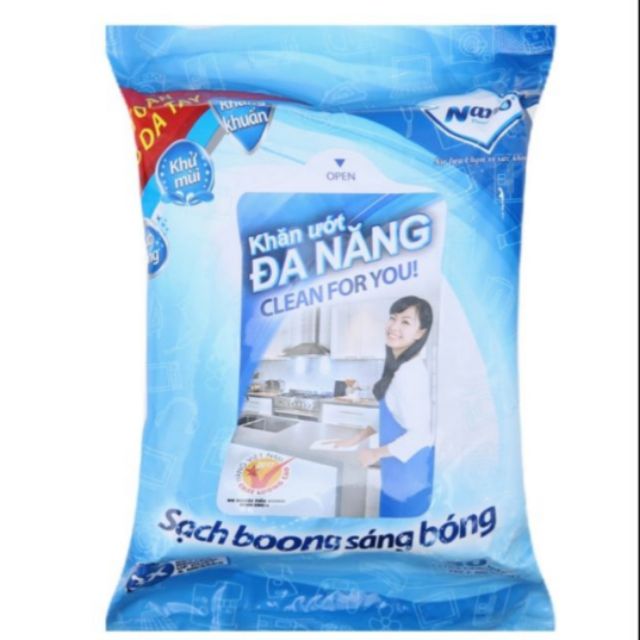 Khăn Giấy ướt đa năng Nano gói 30 tờ (lau vật dụng đa năng)