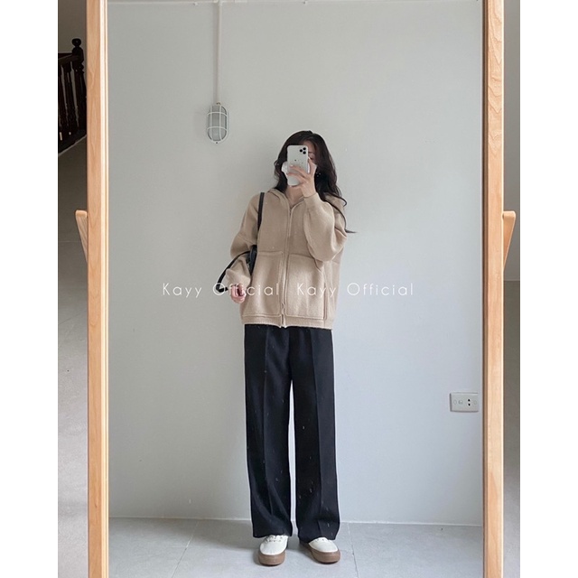 Áo khoác hoodie len dày dặn Hàn Quốc _ Hlm ( Ảnh thật tự chụp) | BigBuy360 - bigbuy360.vn