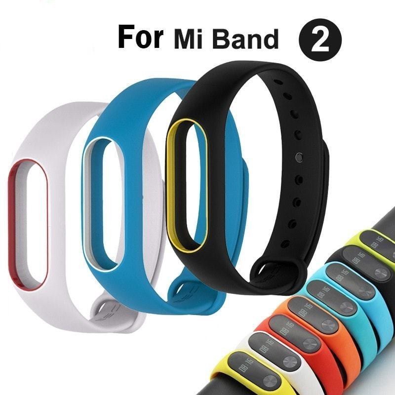 Dây đeo bằng silicon cho đồng hồ thông minh Xiaomi Mi Band 2 Miband 2