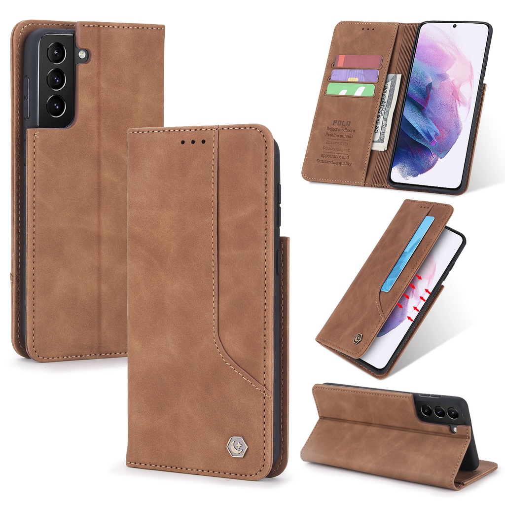 Case for Samsung Galaxy S21 Ultra 5G / S21+ 5G / S21 FE 5G /S21 5G Ốp Điện Thoại Bằng Da Dành Cho