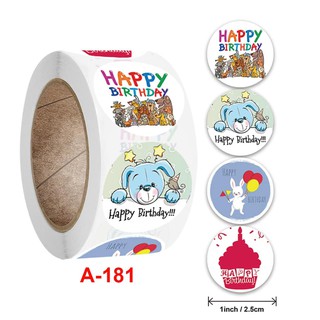 Tem dán trang trí chủ đề Happy birthday