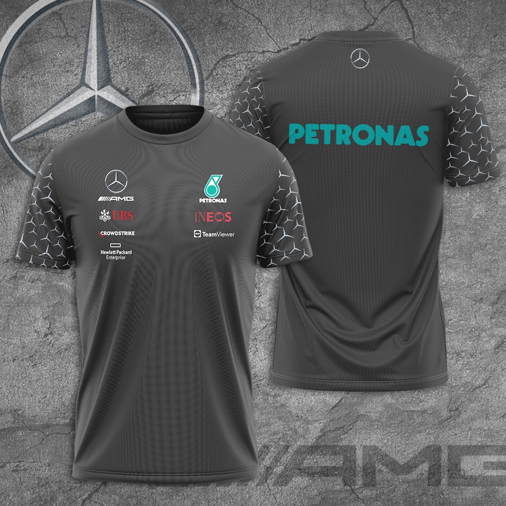 Áo Thun Tay Ngắn In Hình PETRONAS F1 3D Thời Trang Cho Nam