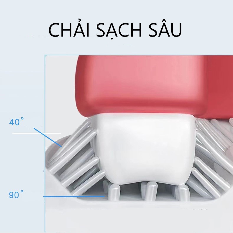 Bàn chải cho bé tập đánh răng, Bàn chải bé chữ U, chất liệu silicon an toàn, cho trẻ 2-8 tuổi