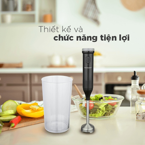 Máy xay sinh tố cầm tay Sharp EM-H074SV-BK 0.7 Lít - Bảo hành chính hãng