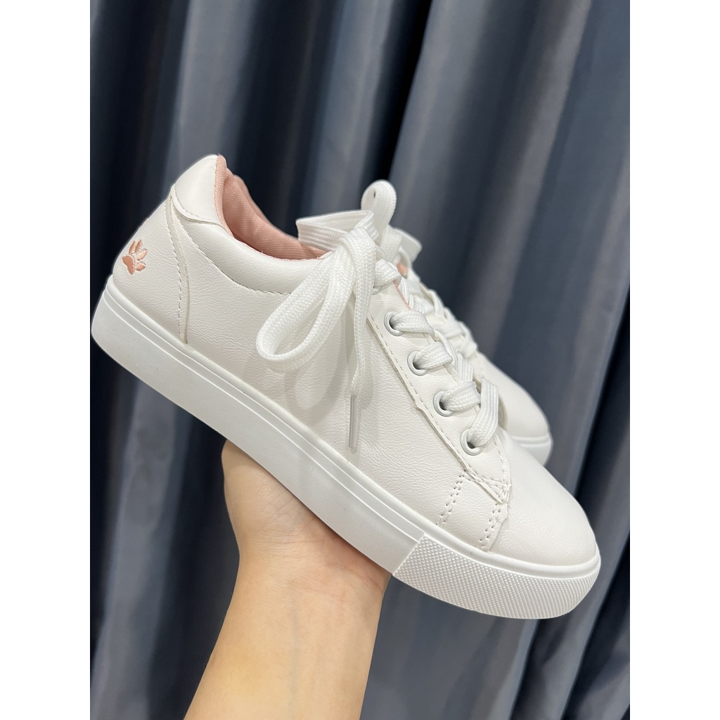 ÁP MÃ FREE SHIP Giày thể thao nữ trắng mèo dễ thương 21cm ~size 33,34