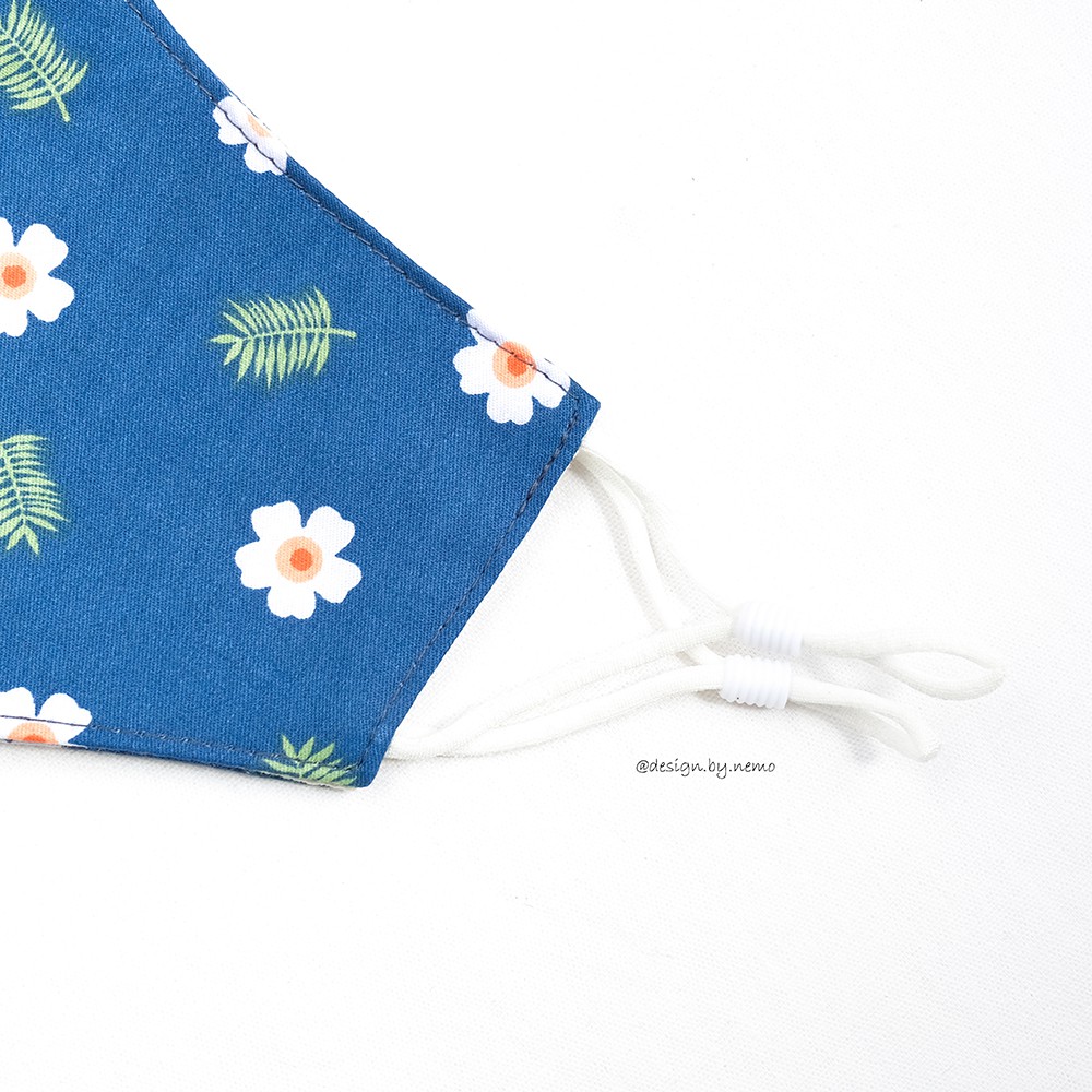 Khẩu Trang Vải Nemo Họa Tiết Hoa Lá, có nút tăng giảm dây dễ điều chỉnh - KTHOATIET01 | BigBuy360 - bigbuy360.vn