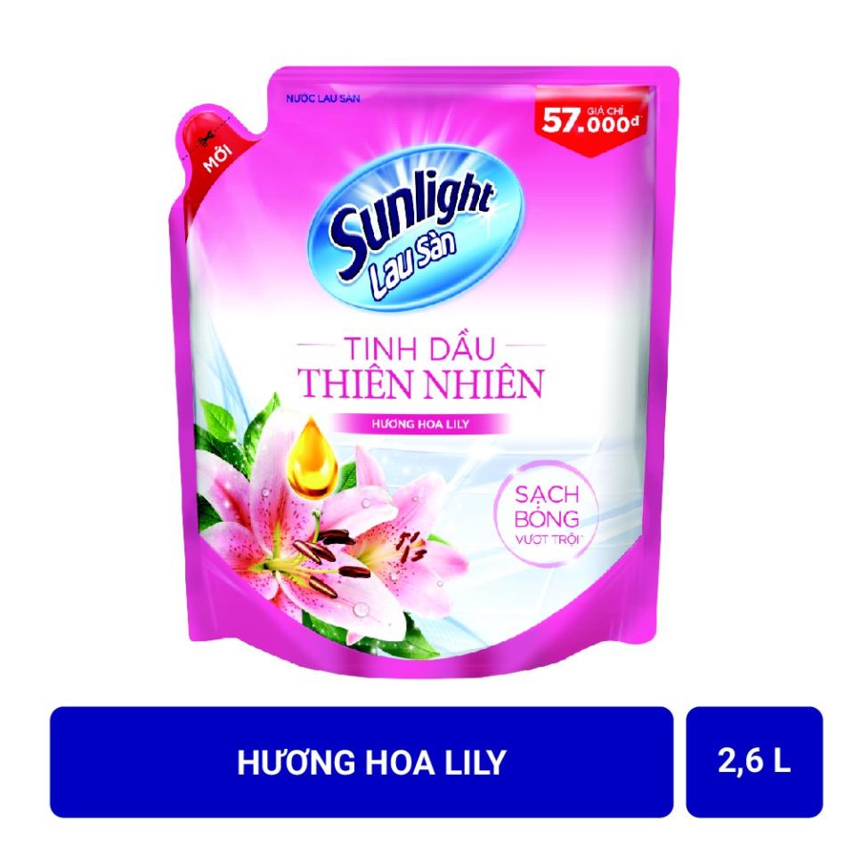 Nước lau sàn Sunlight thiên nhiên túi 2.6kg