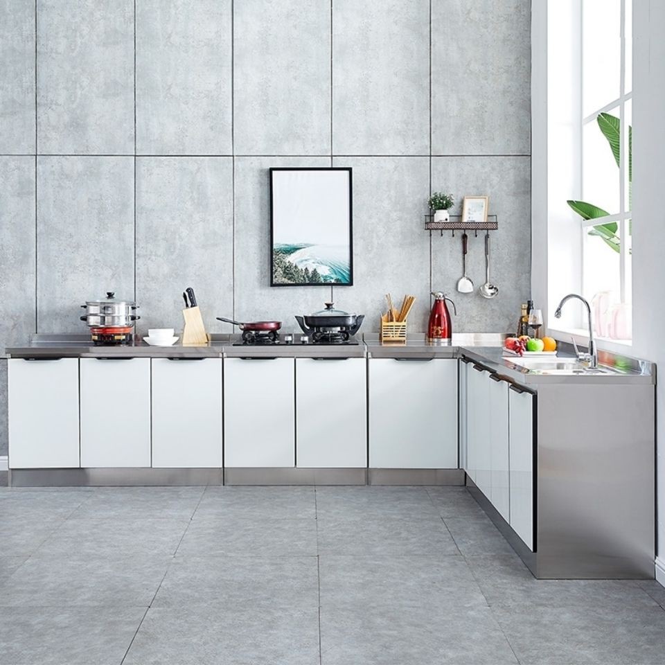 Tủ inox, bếp đơn giản gia đình, từ, tủ, cho thuê một trong một, lắp ráp tổng thể tiết kiệm < | BigBuy360 - bigbuy360.vn