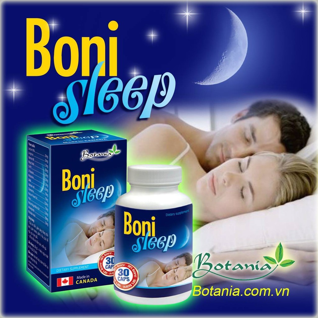 BONISLEEP [Hộp 30 viên] - An thần, giảm stress, mang lại giấc ngủ ngon [Boni sleep]