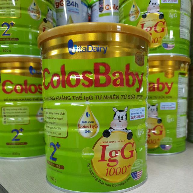 [Mã 267FMCGSALE giảm 8% đơn 500K] Combo 3 Lon Sữa Non ColosBaBy gold IgG1000+ 800g 0+ Date 2023