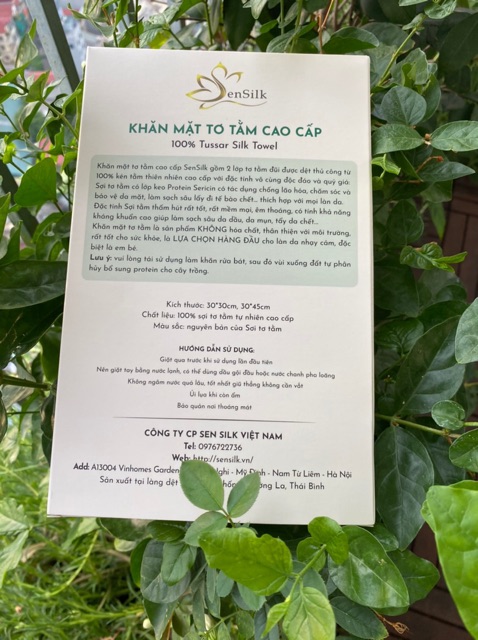 Khăn Mặt Tơ Tằm Cao Cấp SenSilk