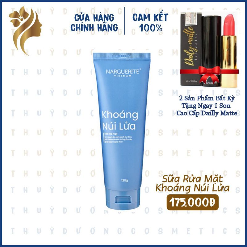 [Chính hãng công ty] SỮA RỬA MẶT KHOÁNG NÚI LỬA, LÀM SẠCH SÂU NARGUERITE