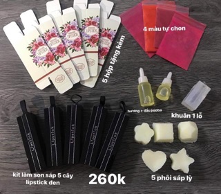 Bộ làm son sáp 5 cây