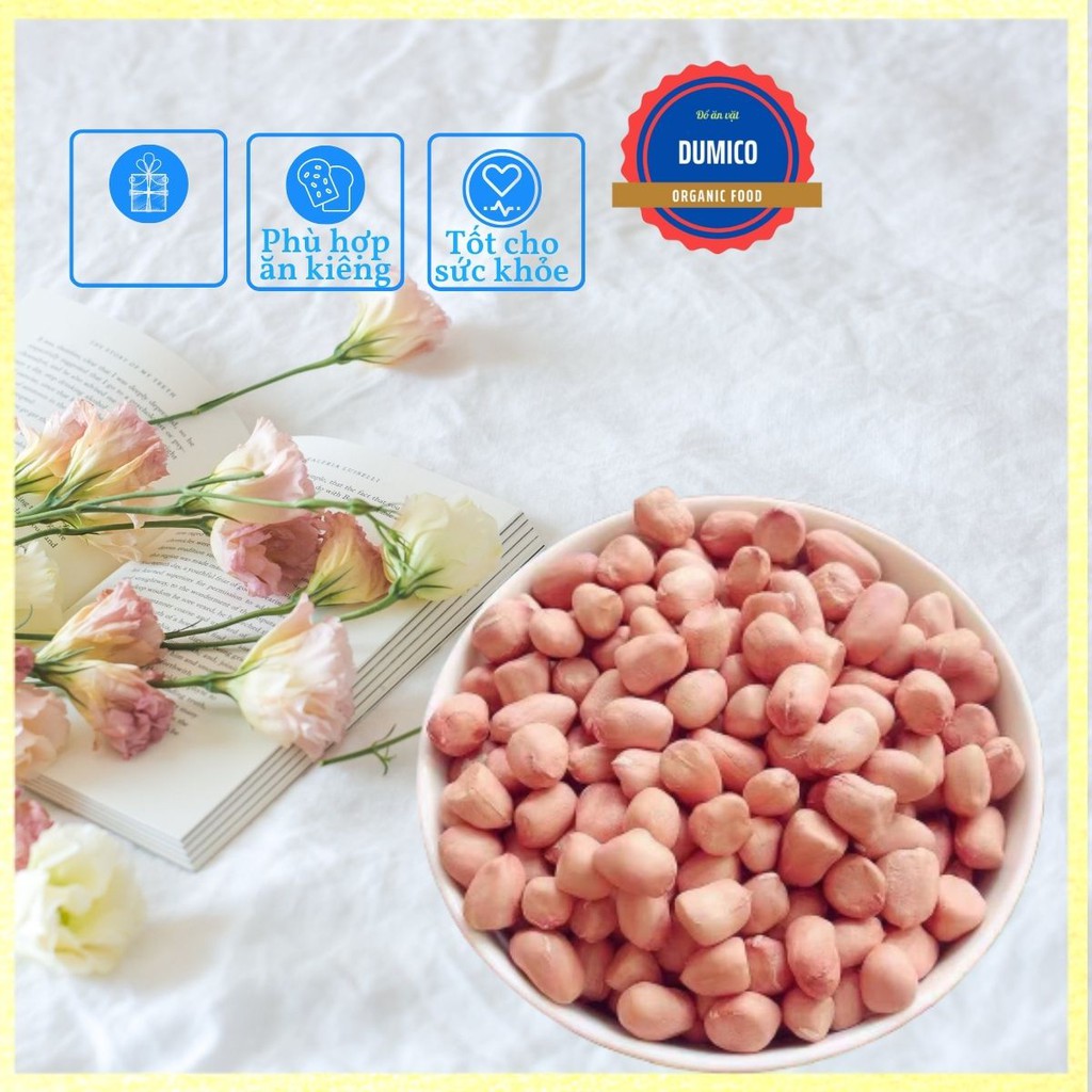 Lạc nhân tách vỏ sống,rang sẵn nguyên vị,nhân đậu phộng quê Dumico 500g,1kg,ngọt,ngậy,thơm quên đường về.