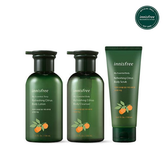 [Mã COSINNI6 -10% ĐH350k] Tẩy tế bào da chết cơ thể innisfree Essential Citrus Body Scrub 150ml