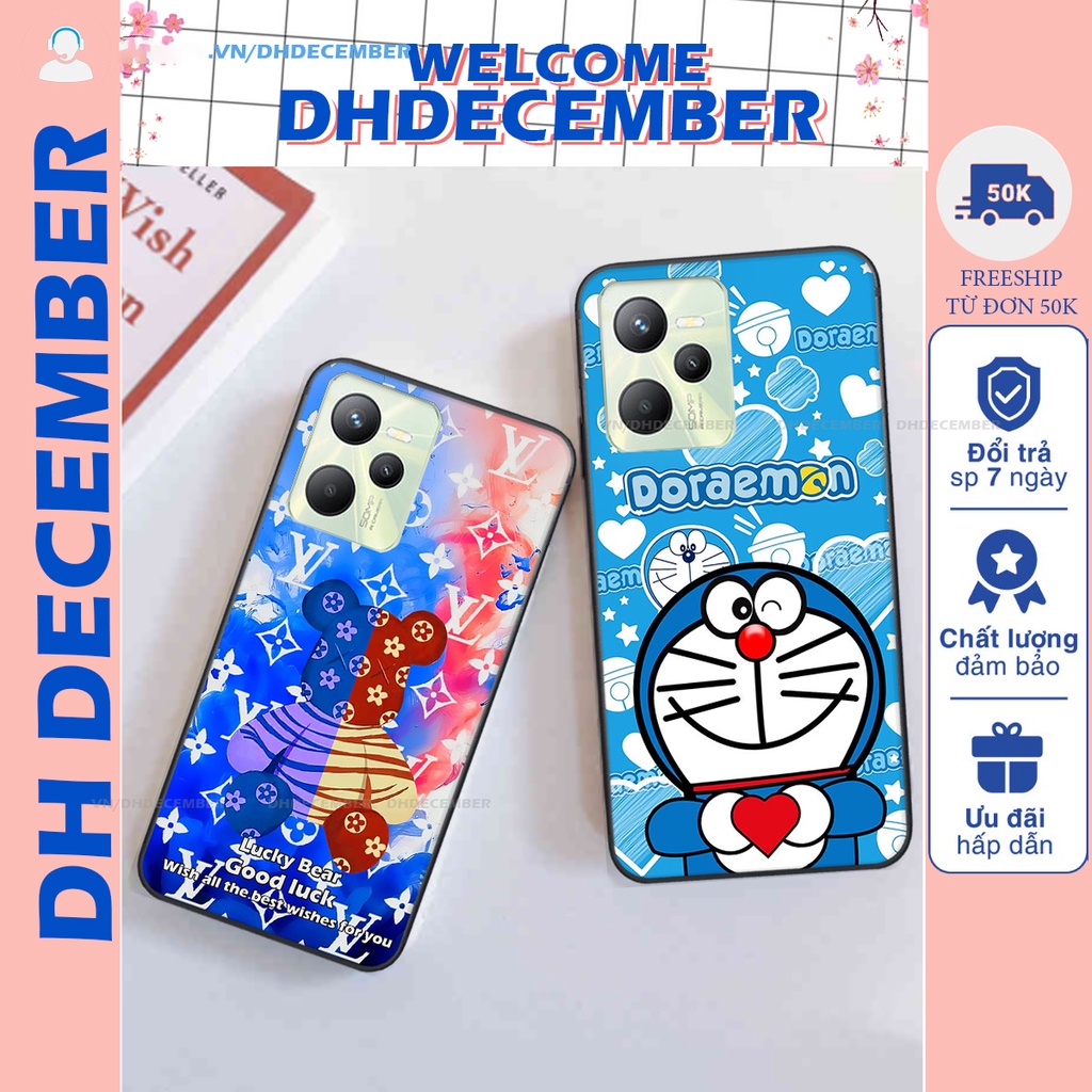 Ốp lưng Realme C35 in hình gấu K@ws, gấu nâu, dor@emon RẺ- ĐẸP- BỀN