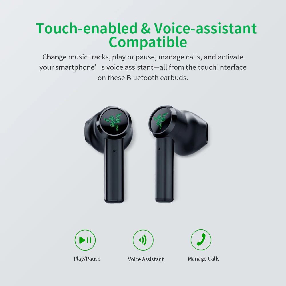 Tai Nghe Bluetooth 5.0 Razer Hammerhead True Wireless Fullbox - Bản Không APP (Hàng Có Sẵn) DOKEY99