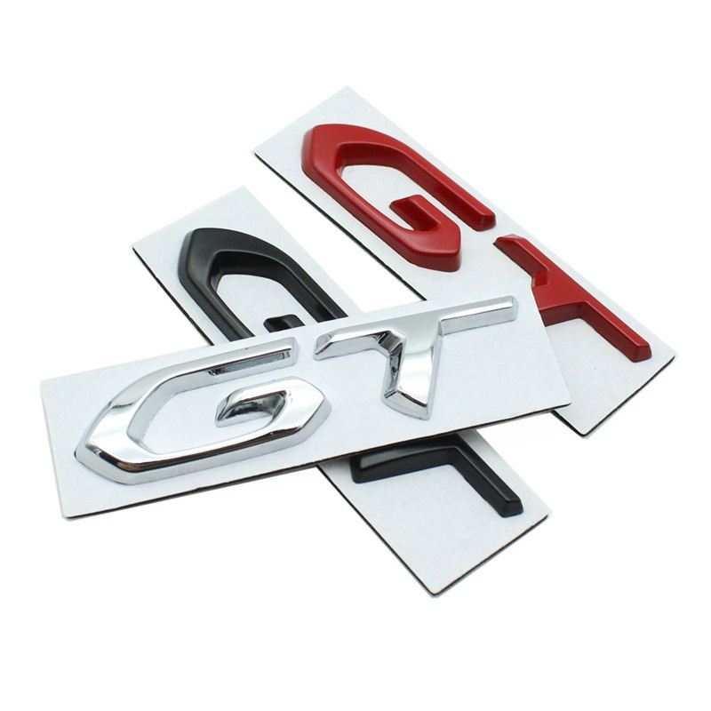 Miếng Dán Kim Loại In logo Chữ GT Độc Đáo Trang Trí Xe Hơi PEUGEOT 5008 308 408 3008 508 4008 2008