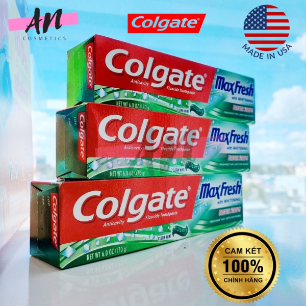 Kem đánh răng thơm miệng COLGATE Maxfresh xanh lá 170g (Kem đánh răng Thái Lan)