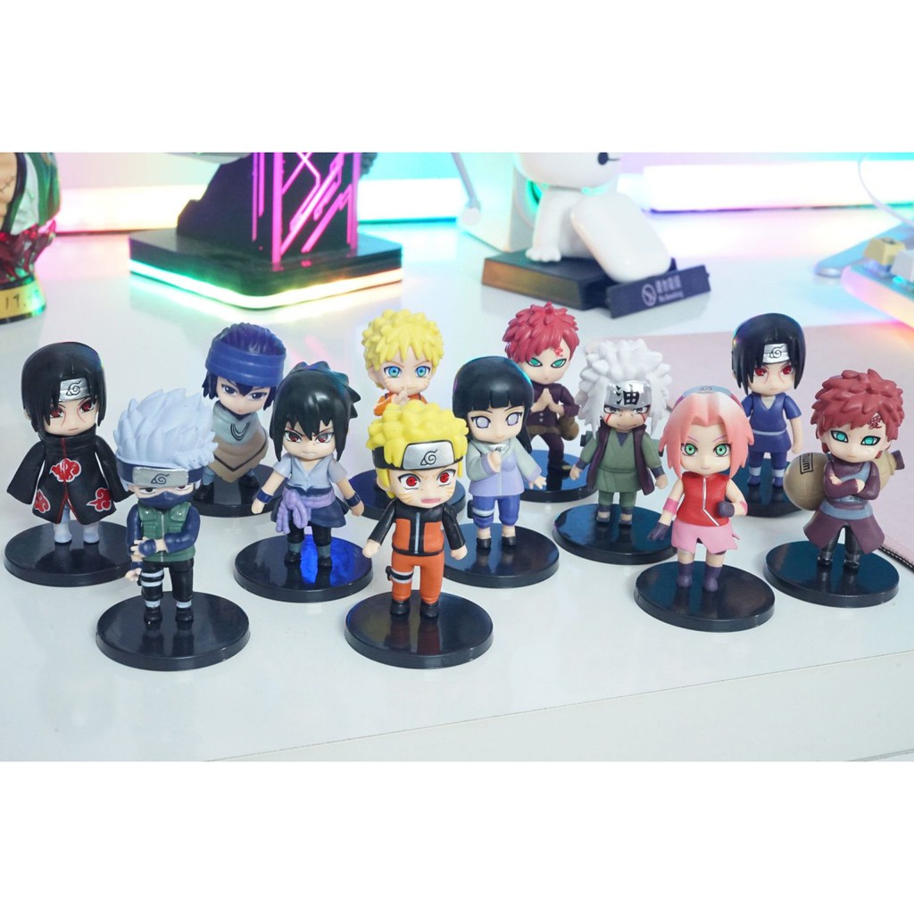 SET 12 MÔ HÌNH NARUTO CHIBI 7CM