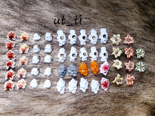 Hoa bột trang trí móng nail