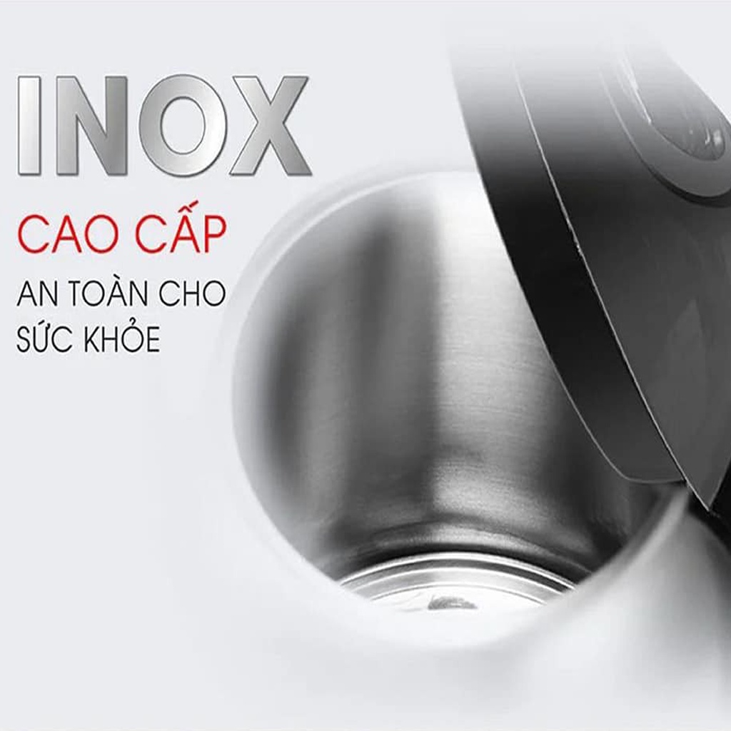 Ấm Siêu Tốc Inox SATO 17ST41,Công Nghệ Nhật Bản, Tự Động Ngắt Điện Khi Nước Sôi