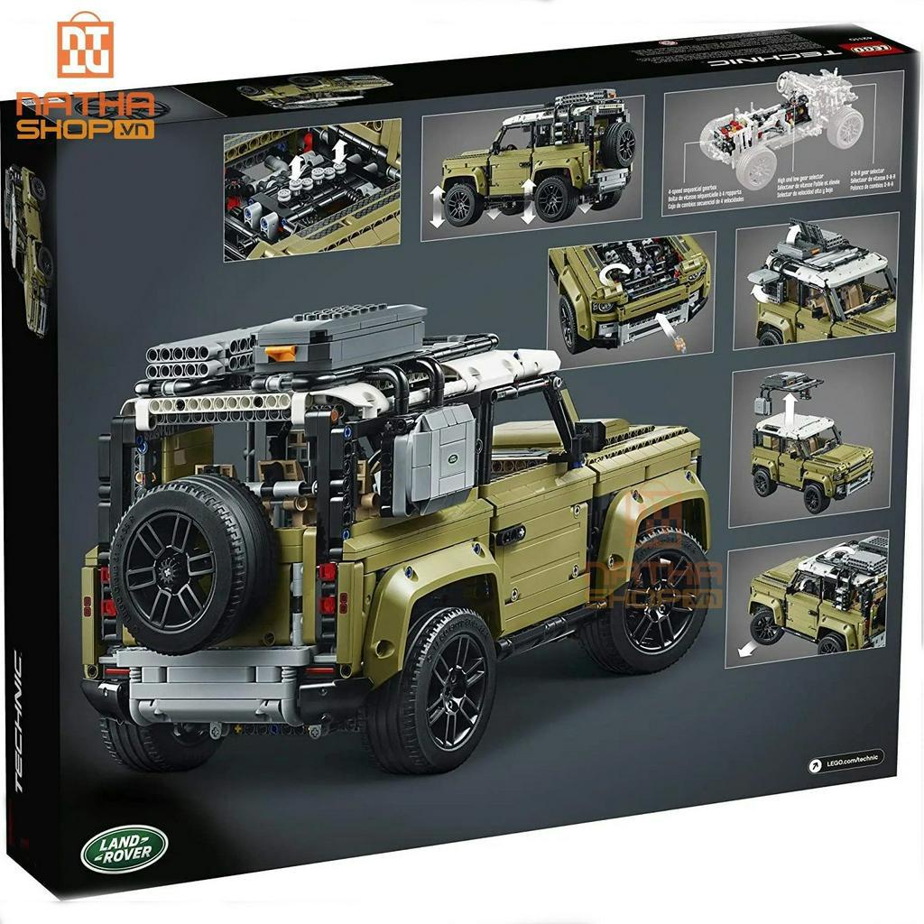 Mô Hình Lắp Ráp LEGO Nathashop Ô Tô LAND ROVER DEFENDER 2573 PCS