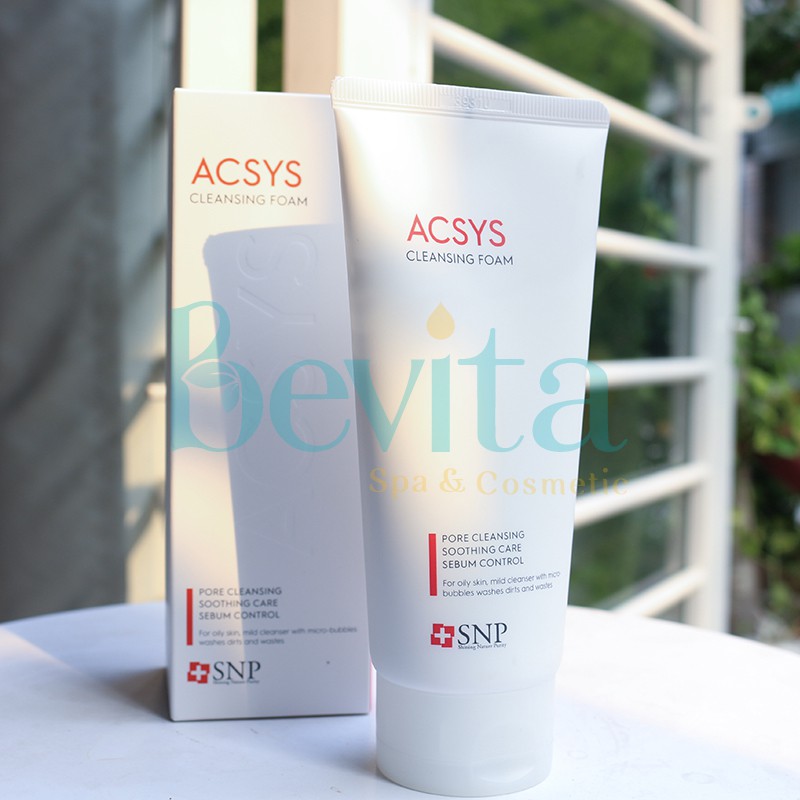 [Ngăn Ngừa Mụn Hiệu Quả] Sữa rửa mặt cho da mụn SNP ACSYS Cleansing Foam 180g, sữa rửa mặt da nhờn - Bevita | BigBuy360 - bigbuy360.vn