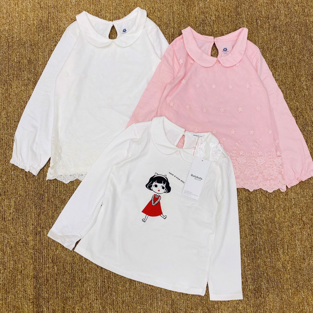 Áo cotton Balabala - Hồng ren