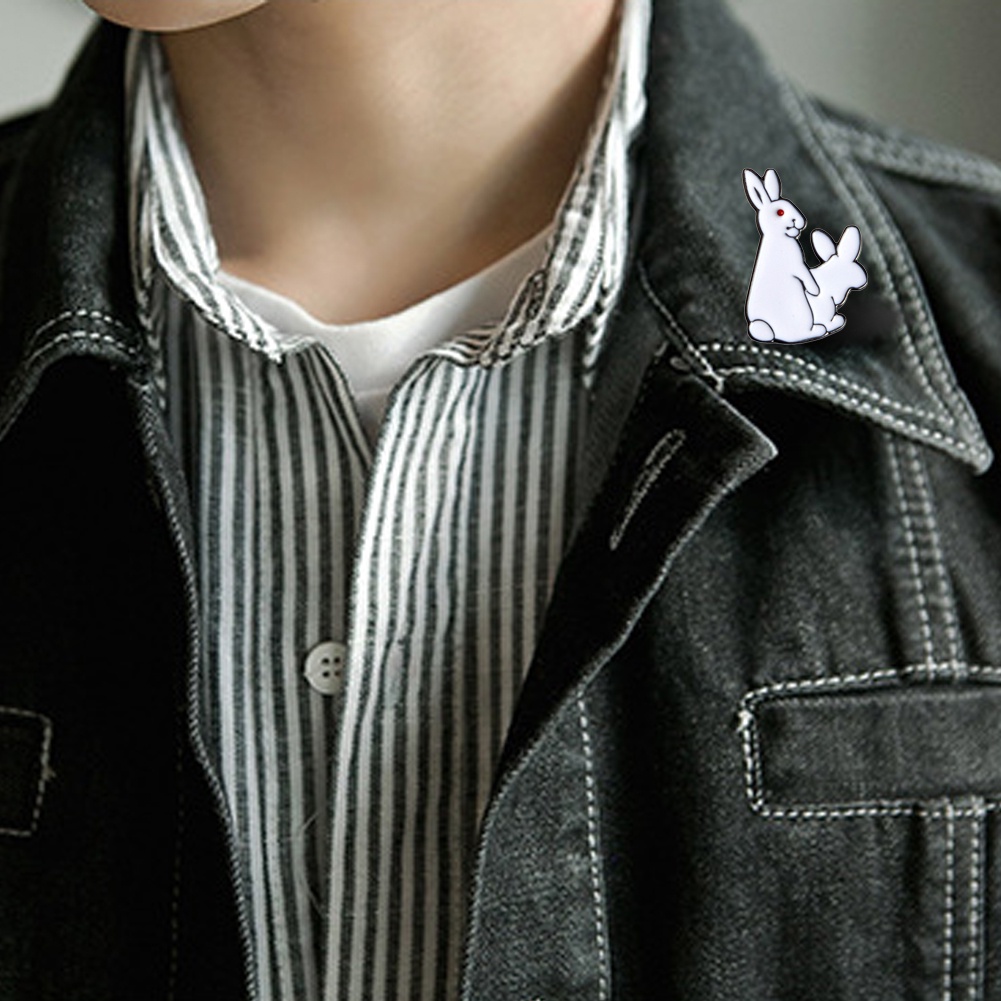 Trâm Cài Áo Hình Thỏ Trắng Vui Nhộn