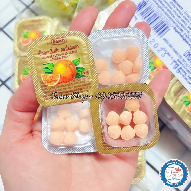 [Lẻ] 1 hộp kẹo cam Vitamin C hình trái tim tuổi thơ