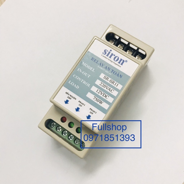 Rơ le an toàn cho phao điện - bộ chuyển nguồn 12V an toàn phao điện relay an toàn Siron SR-SR11