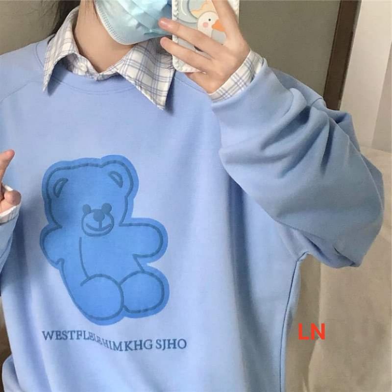 Áo sweater nỉ in hình chú Gấu cute cực độc lạ | BigBuy360 - bigbuy360.vn