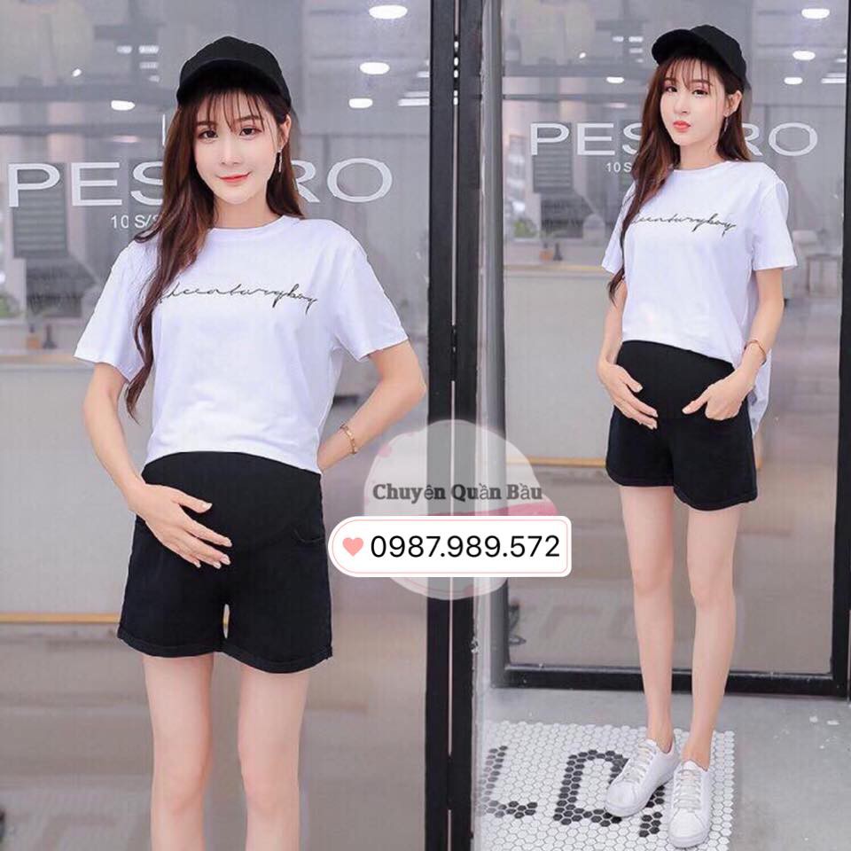 Quần bầu đùi cotton co giãn mát mịn