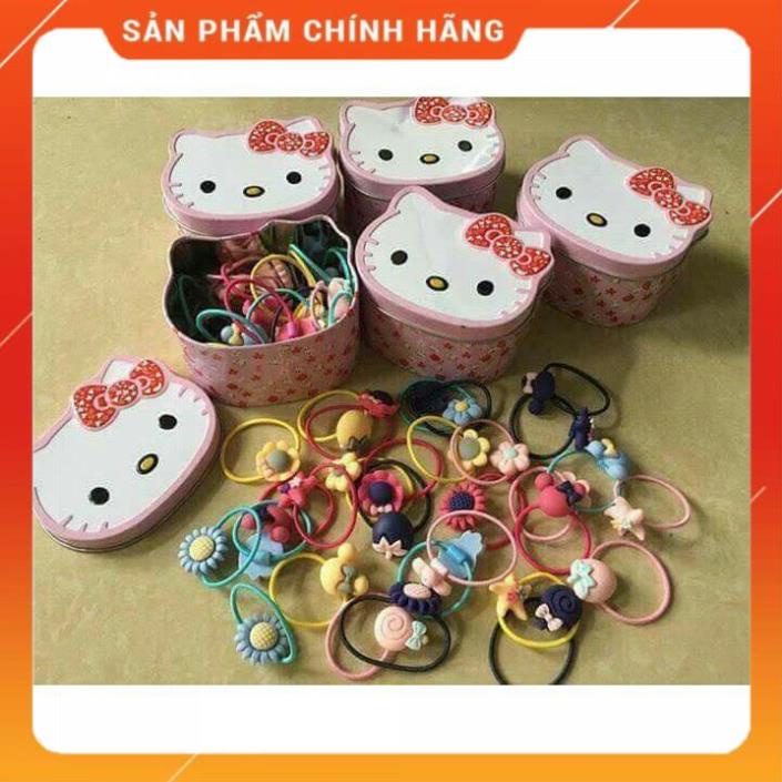 Hộp 40 thun cột tóc bé siêu xinh