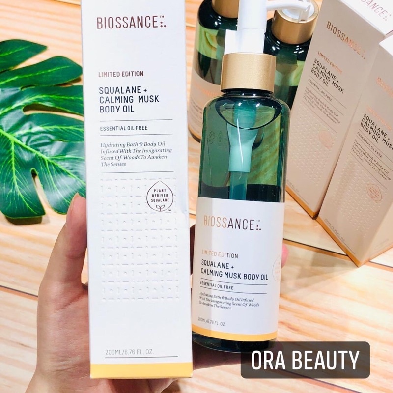 Dầu dưỡng ẩm cơ thể Biossance Squalane + Calming Musk Body Oil