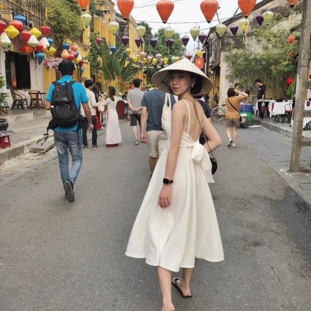 Váy trắng buộc nơ lưng